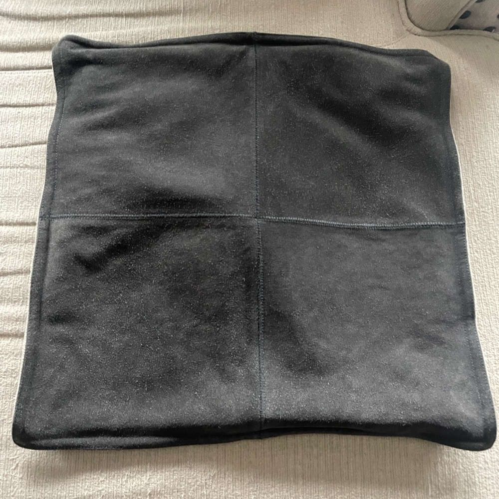 Pottery barn pieced suede pillow cover